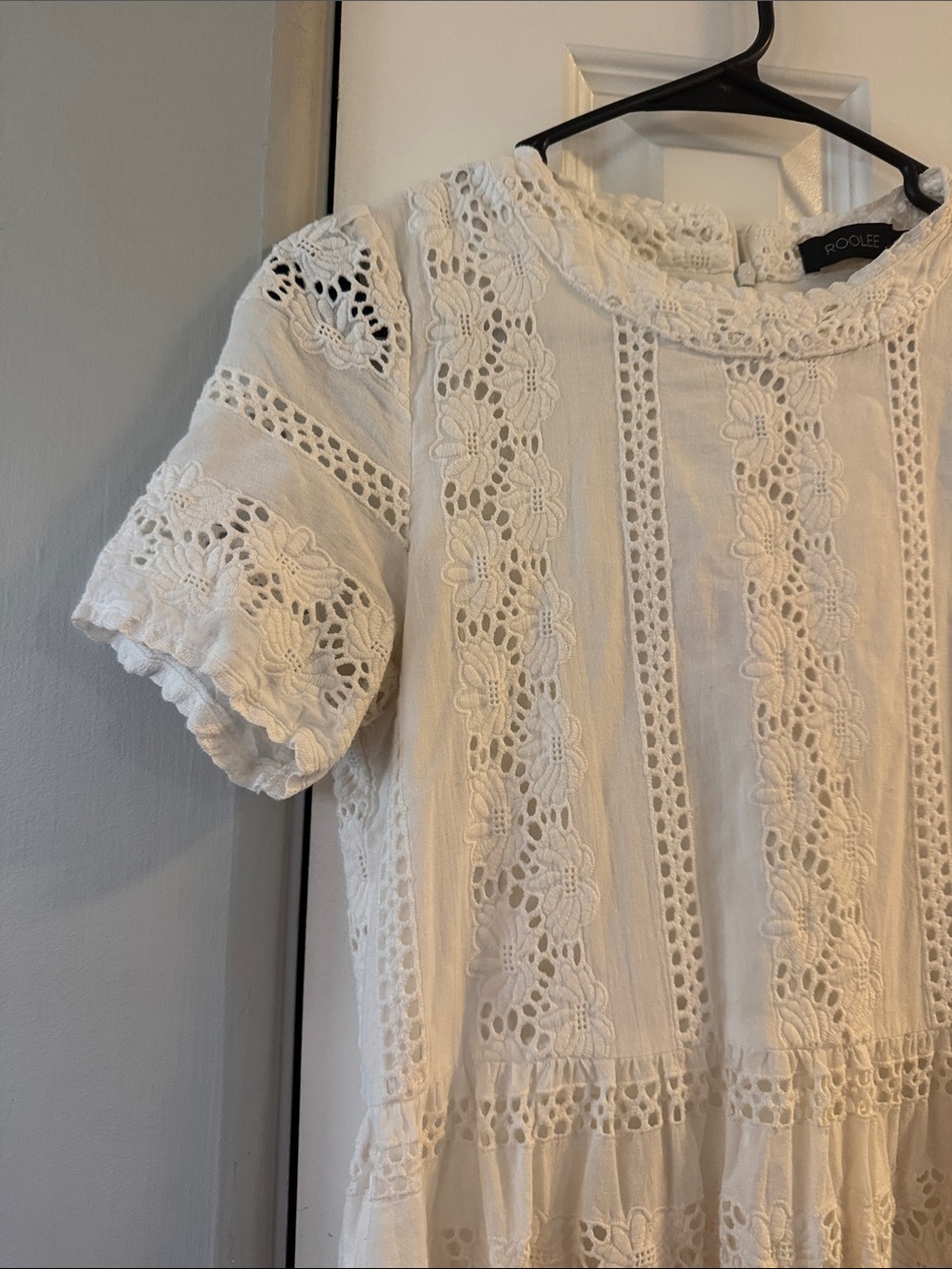 Roolee White Lace Midi Dress - Picture 4 of 8